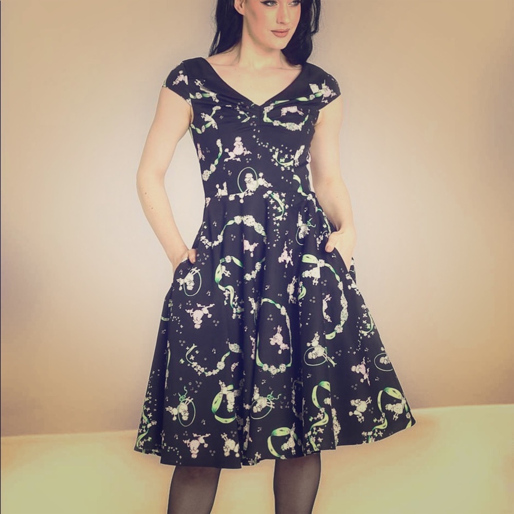 Hell Bunny Lexie 50’s Dress poodle print 🐩